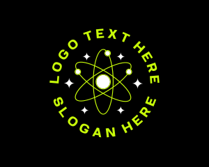 Scientist - Science Atom Y2K logo design