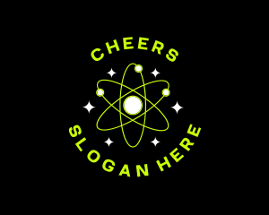 Star - Science Atom Y2K logo design
