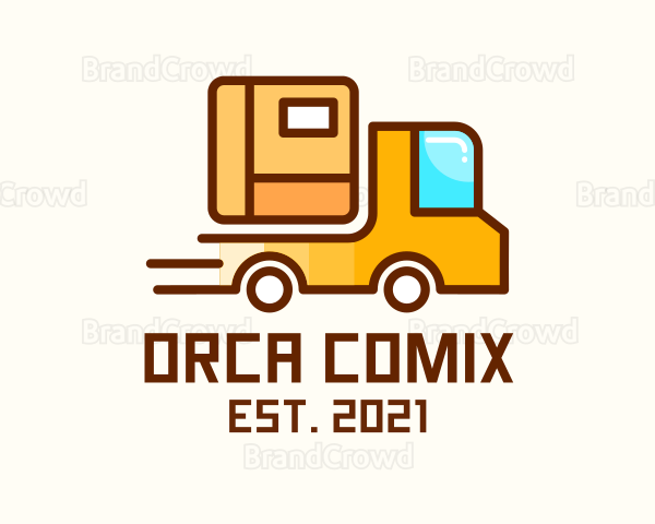 Cartoon Delivery Truck Logo