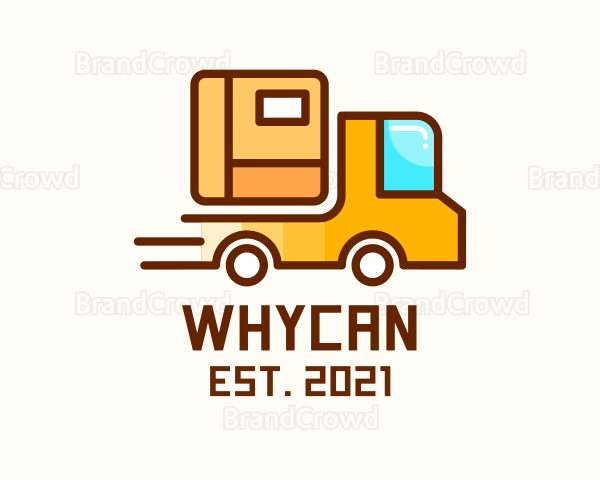 Cartoon Delivery Truck Logo