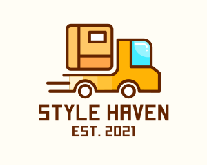 Cartoon - Cartoon Delivery Truck logo design