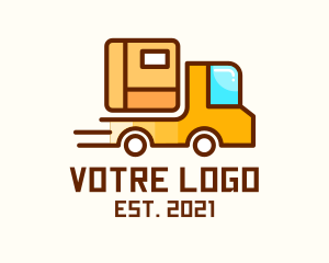 Package - Cartoon Delivery Truck logo design
