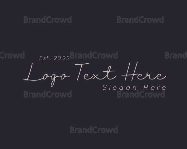 Elegant Script Business Logo