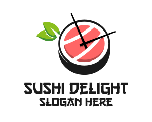 Sushi - Sushi Time Clock logo design