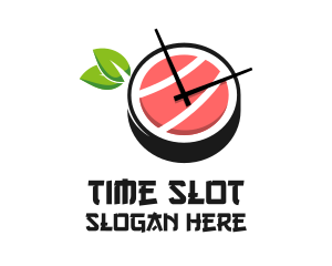 Sushi Time Clock  logo design