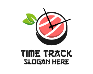 Sushi Time Clock  logo design