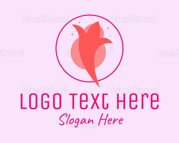 Pink Bud Tulip Logo