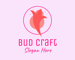 Pink Bud Tulip logo design