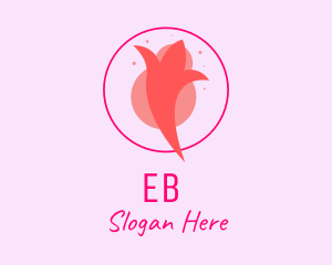 Nursery - Pink Bud Tulip logo design