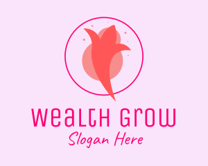 Pink Bud Tulip logo design