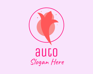Growing - Pink Bud Tulip logo design