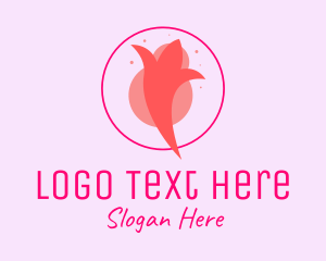 Women Empowerment - Pink Bud Tulip logo design