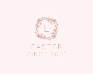 Spring Flower Wreath Logo