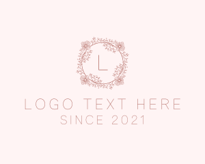 Letter - Spring Flower Wreath logo design