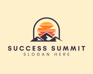 Mountain Cloud Sunset Summit logo design