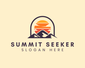 Mountain Cloud Sunset Summit logo design