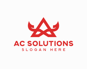 Devil Horns Letter A  logo design