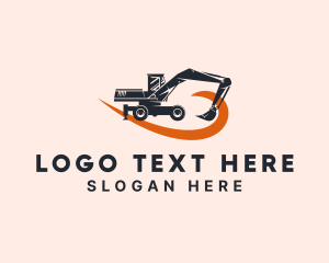 Mound - Heavy Equipment Excavator logo design