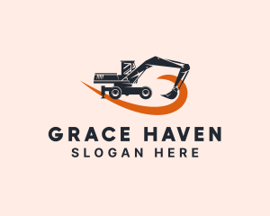 Heavy Equipment Excavator Logo