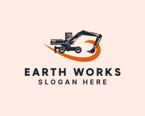 Excavation - Heavy Equipment Excavator logo design