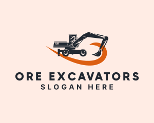 Heavy Equipment Excavator logo design