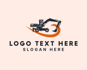 Heavy Equipment Excavator Logo