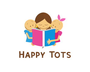 Children - Children Book Reading logo design