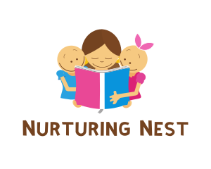 Children Book Reading logo design