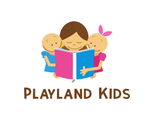 Children Book Reading logo design