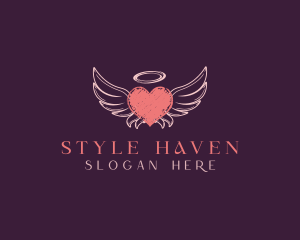 Heart - Heart Wings Halo logo design