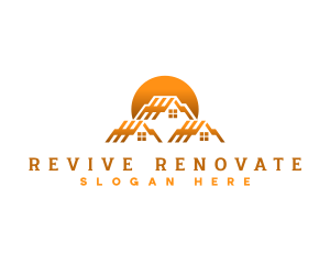 Renovate - Roof House Renovate logo design