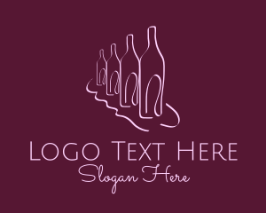 Wine Cellar - Wine Bottles Winery logo design