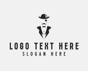 Mustache - Grooming Tuxedo Gentleman logo design