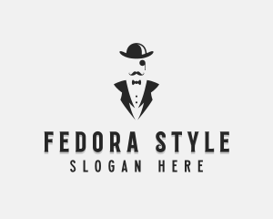 Grooming Tuxedo Gentleman logo design