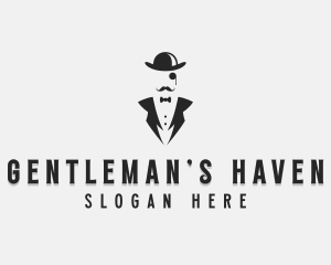 Grooming Tuxedo Gentleman logo design