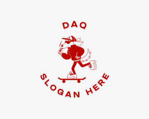 Cigarette - Skater Pet Dog logo design