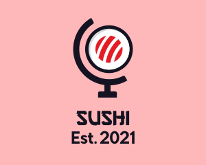 Japanese Sushi Globe logo design