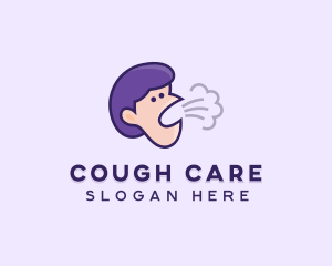 Coughing Human Face logo design