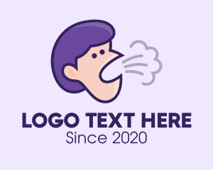 Face - Coughing Human Face logo design