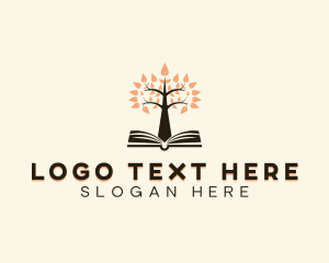 Library - Tree Publisher Book logo design