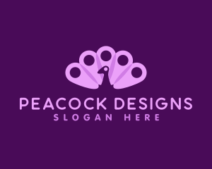 Peacock - Peacock Location Navigation logo design