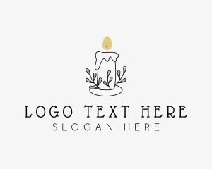 Candle - Candle Flame Light logo design