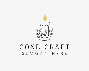 Candle Flame Light logo design