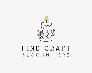 Candle Flame Light logo design