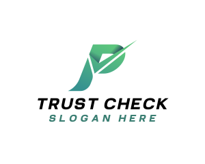 Verify - Approve Check Letter P logo design