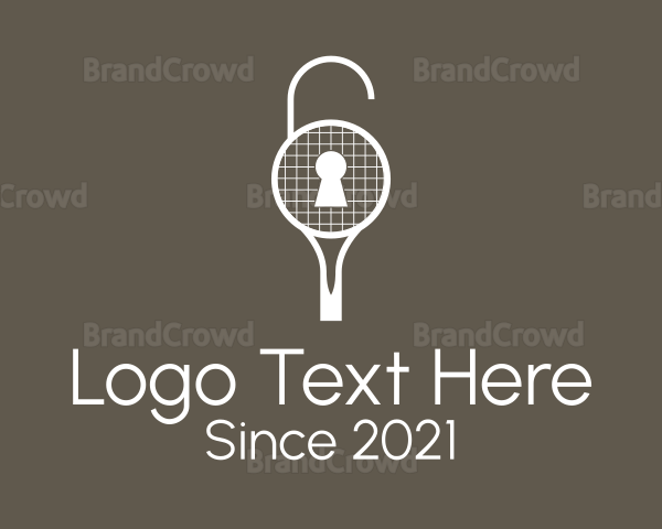 Tennis Racket Lock Logo