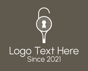 Athletic Gear - Tennis Racket Lock logo design