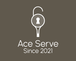 Tennis - Tennis Racket Lock logo design
