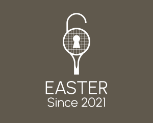 Professional Tennis Player - Tennis Racket Lock logo design