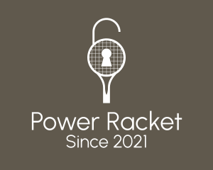 Racket - Tennis Racket Lock logo design